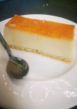 Una foto de Flan de coco