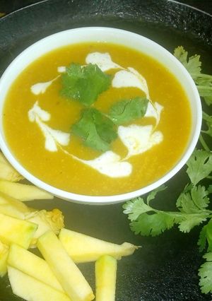 A picture of Pumpkin soup.