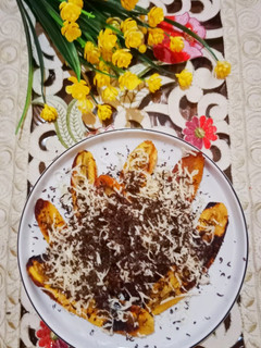 Foto resep Pisang Bakar Keju Coklat Serut
