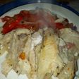 Filet de merluza al horno con verduras