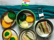 A picture of tricolor sandwich