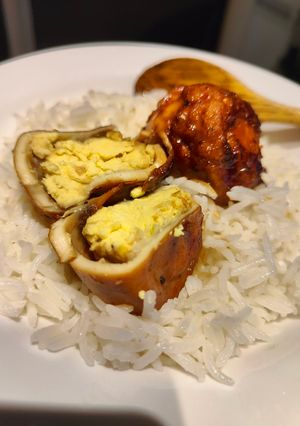 Hình của món Trứng kho magi.