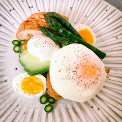 A picture of 3 different eggs 3 different ways.