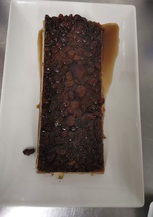 Una foto de Puding de pasas