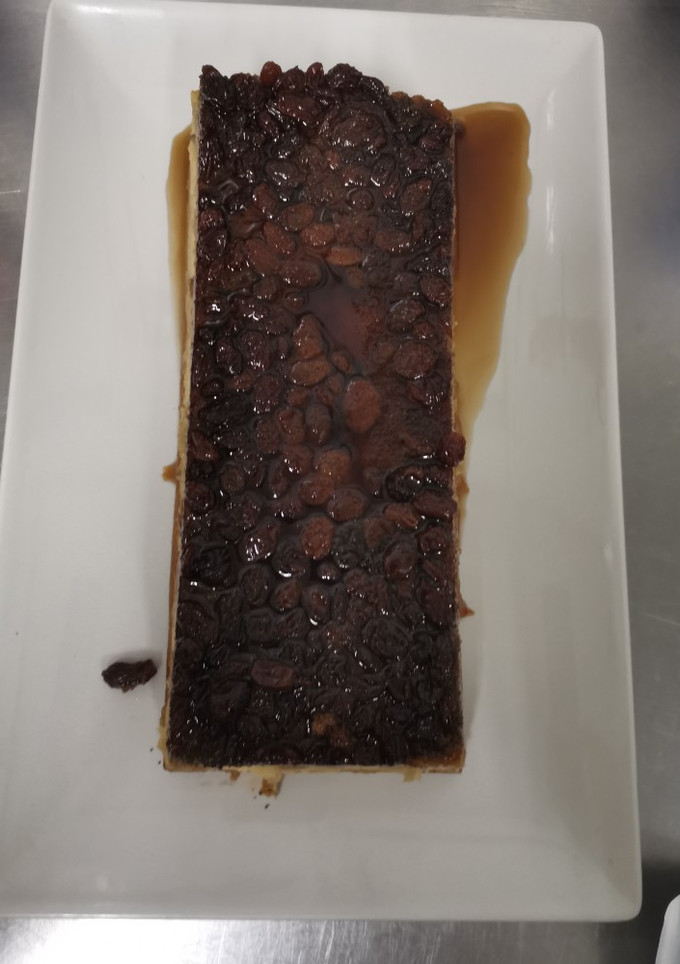 Una foto de Puding de pasas