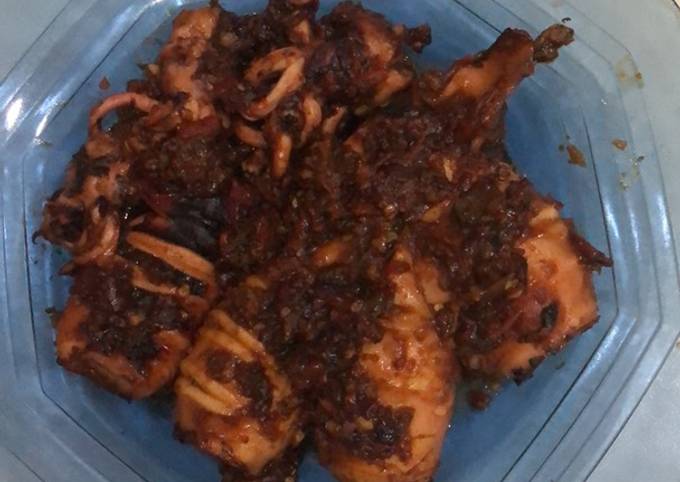Resep Cumi bakar rica Resep Cumi bakar rica
