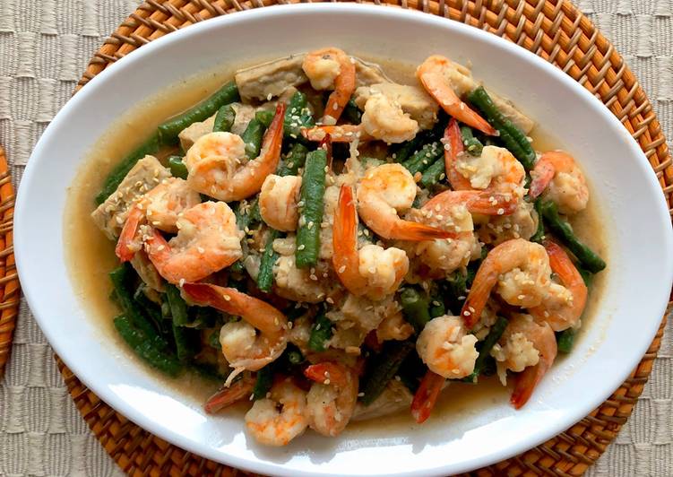 Kacang Panjang Cah Udang Tempe