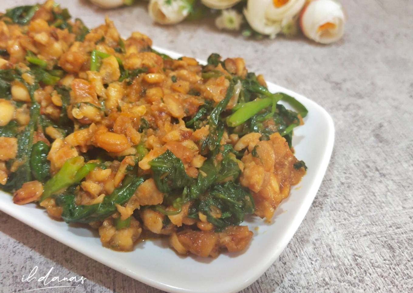 Tumis Kangkung Sambel Tempe