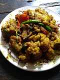 Kopi posto(cauliflower florets and poppy seeds paste stir fry)