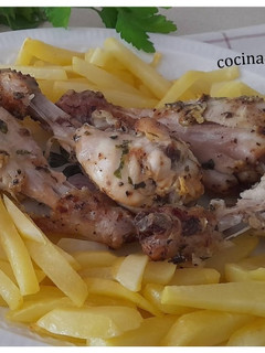 Una foto de Pollo a la mostaza en airfryer