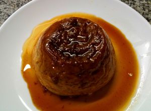 Una foto de Flan de banana light en taza!