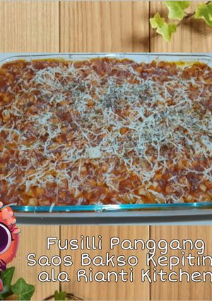 Foto resep Fusilli Panggang Saos Bakso Kepiting ala Rianti Kitchen