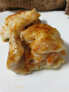 Una foto de Rollitos de merluza con gambón