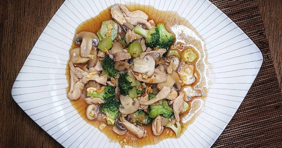 Resep Cah Brokoli Ayam Jamur Oleh Rika Meila Puspita Cookpad