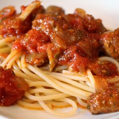 Slow Cooker Tomato Pasta Sauce with Italian Sausage A picture of Slow Cooker Tomato Pasta Sauce with Italian Sausage.