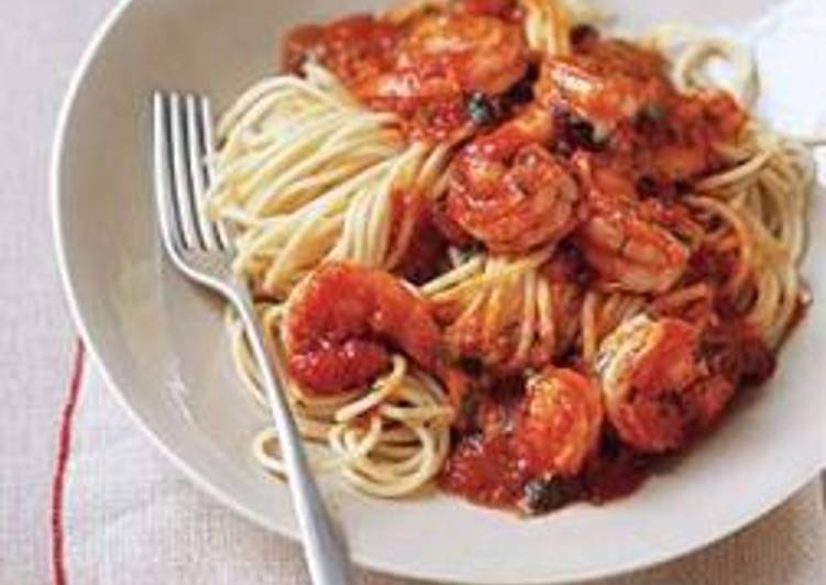 Recipe of Favorite Pasta with Shrimp and Fresh Tomato Sauce