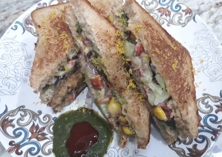Step-by-Step Guide to Make Super Quick Homemade Mint masala sandwich