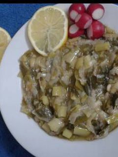 صورة لوصفة كراث 😋 ع الطريقة الحموية