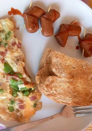 A picture of My heavy breakfast.