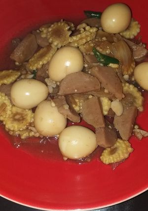 Foto resep Oseng Praktis Bakso, Telur puyuh & Janggel