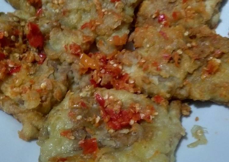 Resep 64.Telor dadar geprek, Enak