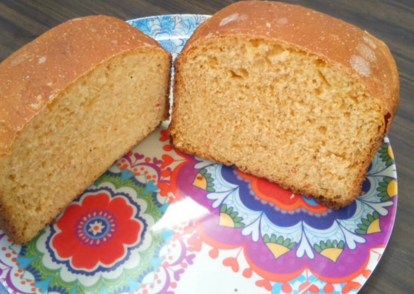 Pan con tomate a las hierbas (máquina panificadora)