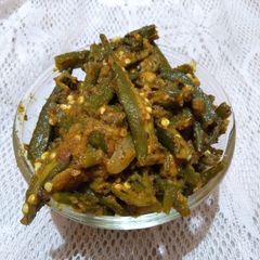 A picture of Spicy bhindi masala.