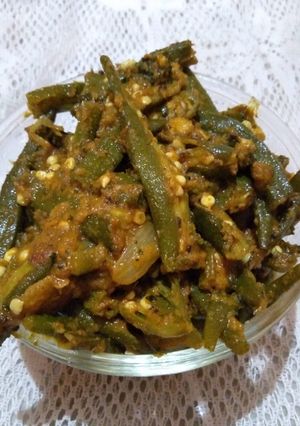 A picture of Spicy bhindi masala.