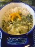 Rajas poblanas con crema y panela