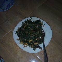 A picture of Ugh with smoked fish.