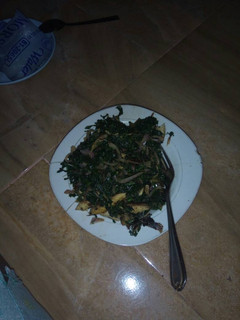 A picture of Ugh with smoked fish.