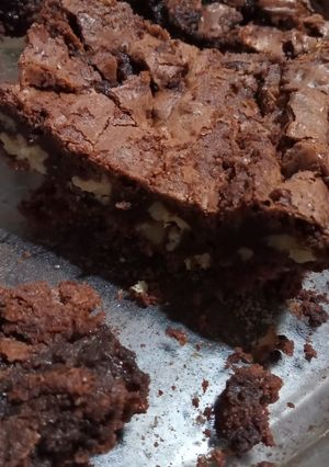 Una foto de Brownie chocolate y nuez