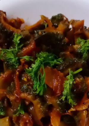A picture of Karela sabzi.