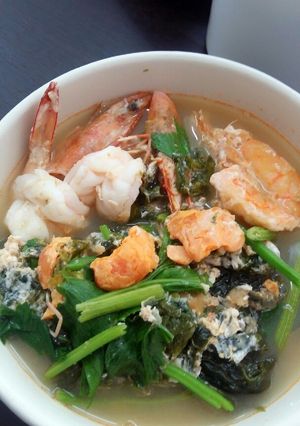 รูปของ ซุปไข่เค็มสาหร่าย