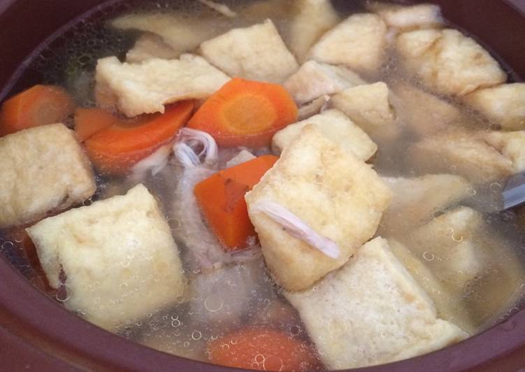 Resep masakan Sup ayam tahu wortel slow cooker | Cara Buat Sup ayam tahu wortel slow cooker Yang Enak Banget