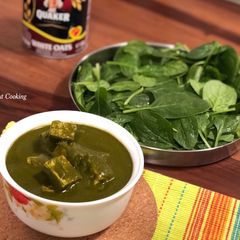 A picture of Tofu Spinach With Quaker Oats - Healthy Winter Recipe.