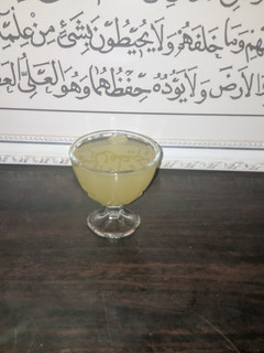 A picture of Pineapple,cucumber and ginger juice.