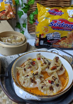 Gambar Mi sedap dumpling korean buldak cheese