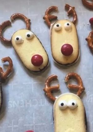 A picture of Rudolf Cookies.
