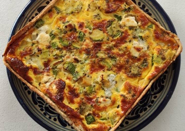 Comment pour faire Récompense-gagner Quiche courgettes chèvre