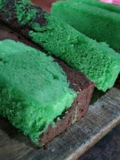Foto resep Brownis kukus pandan coklat