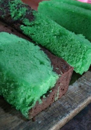 Foto resep Brownis kukus pandan coklat