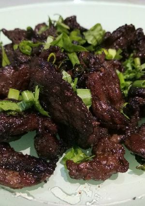 Foto resep Bulgogi blackpaper(daging iris ala kore)