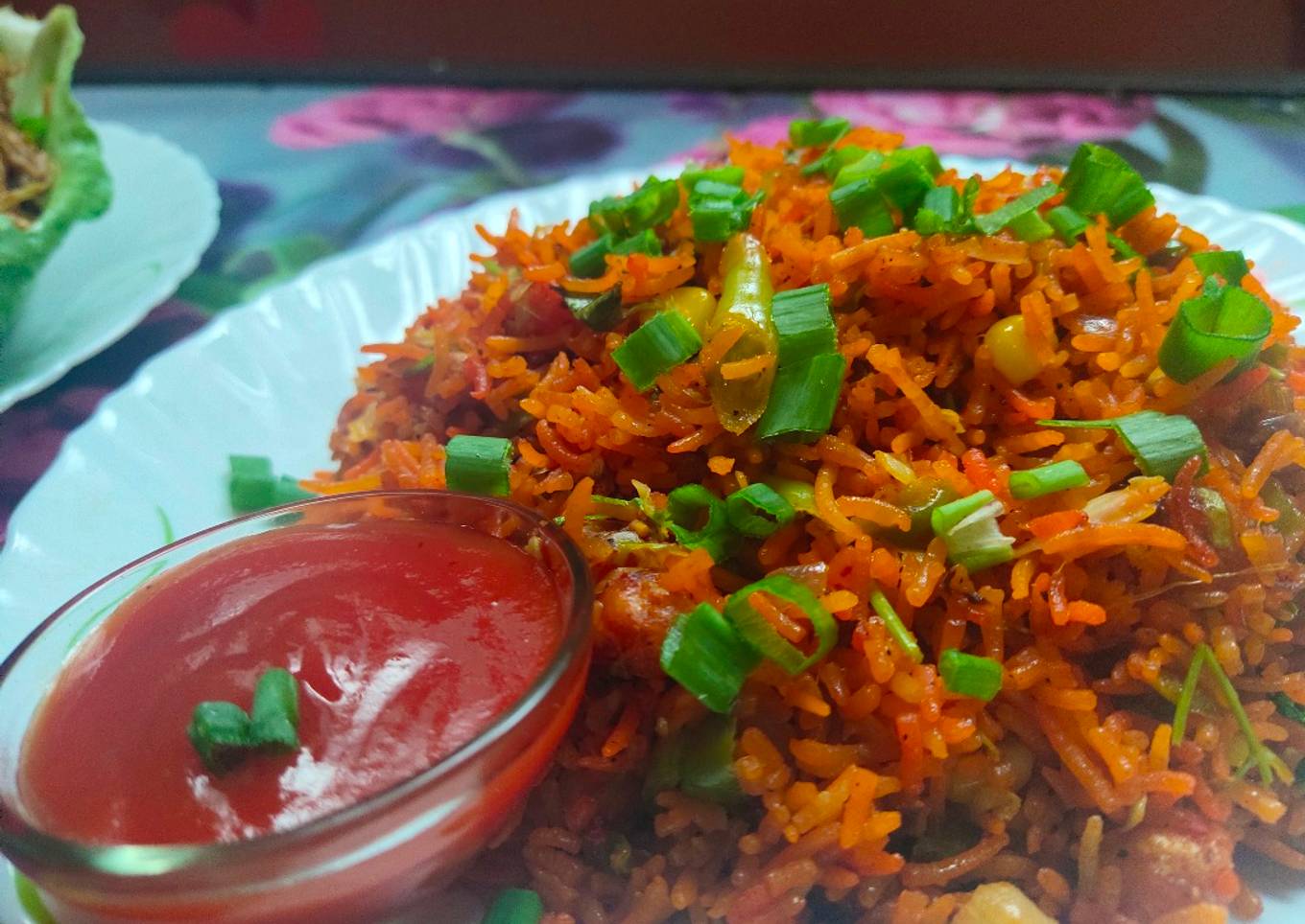 Pinku panda spicy schezwan rice
