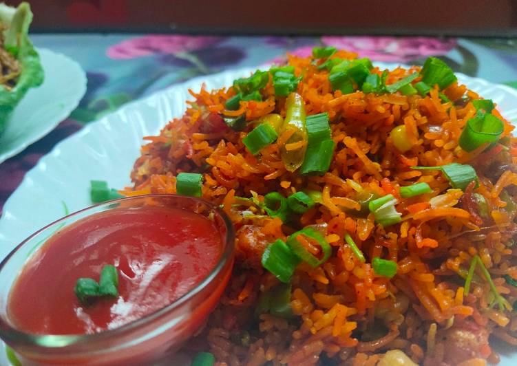 How to Prepare Pinku panda spicy schezwan rice in 20 Minutes at Home