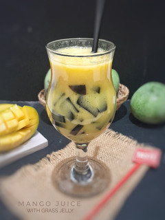 Foto resep Mango Juice with Grass Jelly