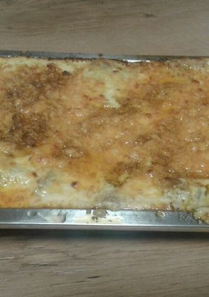 A picture of Beef and Spinach Lasagna.