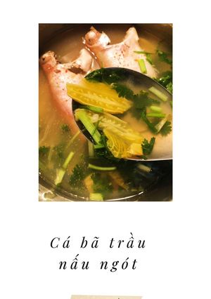 Hình của món Cá bã trầu nấu ngót.