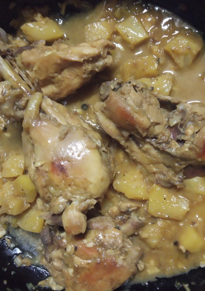 Una foto de Pollo con piña