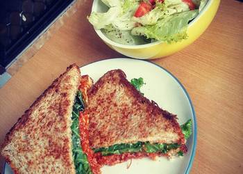 Easiest Way to Cook Delicious Bolognese Sandwich with Simple Salad